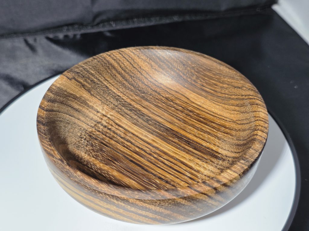 Handmade Zebrano Bowl (6")