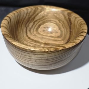 Handmade Zebrano Bowl (5")