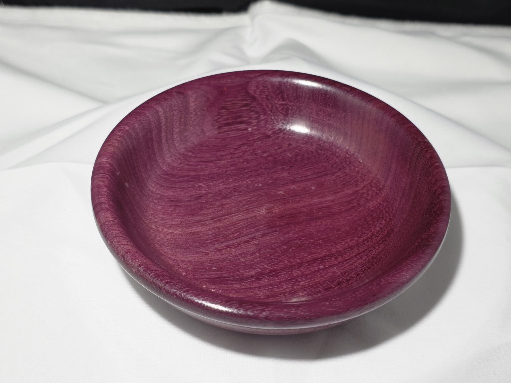 Handmade Purple Heart Wood Bowl (6")