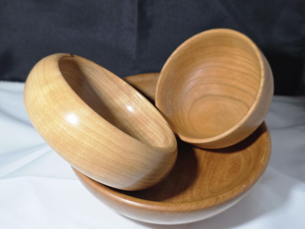 Handmade Cherry Wood Bowls (4")