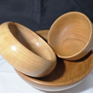 Handmade Cherry Wood Bowls (4")